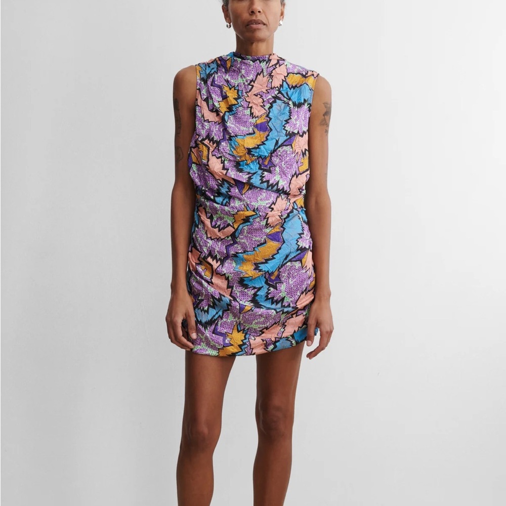 Rachel Comey Pink and Blue Sheath Mini Dress